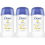 Dove Deo Stick Original Antiperspirant Against Dody Odour - 3 Packs x 40ml