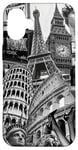 Collage rétro Paris New York Londres Rome World Travel Coque pour iPhone 16 Plus