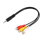 1pc 3.5mm Mini Aux Male Stereo to 3 RCA Female Audio Video AV Adapter Cable Cord 28cm Adapter Converter
