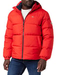 Tommy Jeans Men's Essential Down-Filled Jacket Winter, Red (Deep Crimson), S