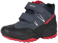 Geox J New Savage Boy B A Sneaker, Navy Red, 6 UK