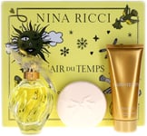 L'air du Temps By Nina Ricci For Women Set: EDT + Body Soap+BL (3.4+3.5+3.4) New