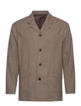D2. Checked Smock Jacket Suits & Blazers Blazers Single Breasted Blazers Brown GANT