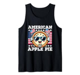 American As Apple Pie USA Flag funny Cartoon pie 4th of July Tank Top