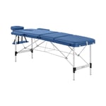 physa Hopfällbar massagebänk - 3 zoner 185 x 60 59 80 cm 180 kg blå