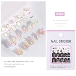 Nail Embossed Stickers 3d Acrylic Engraved Flower S008