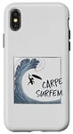 Coque pour iPhone X/XS Carpe Surfem ! Saisis la grosse vague ! Wipeout Surf Irony