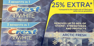 Crest 3D White Advanced Glamorous White Toothpaste, 75ml  (Pack Of 2)