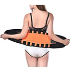 STKASE® Support Lombaire Ceinture Lombaire - Ajustable, Corset Respirant - Unisexe - Aide à réduire Les douleurs du Dos, Maintien de la Posture,Orange,M