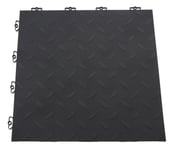 PELA Garagegolv Durk, grafit-grå, 38x38 cm, 2 m²