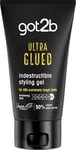 Schwarzkopf got2b Glued Ultra Styling Hair Gel, 170g, Strong Hold for up to 72 