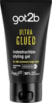 Schwarzkopf got2b Glued Ultra Styling Hair Gel, 170g, Strong Hold for up to 72