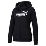PUMA Femme Ess Logo Full-zip Ho Pull, Puma Noir, XS EU