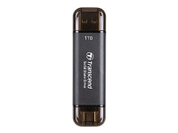 Transcend ESD310C - SSD - 256 GB - extern (portabel) - USB 3.2 Gen 2x1 (USB-C kontakt) - svart