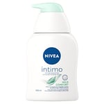 NIVEA Lotion Nettoyante Intime Confort (1 x 250 ml), Gel intime pour femme à l'huile de Jojoba bio et camomille, Soin intime nettoyant & protecteur pour tous types de peaux