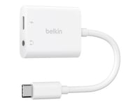 Adaptateur USB-C Belkin RockStar Blanc + audio 3,5mm + recharge