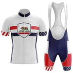 Factory8 - Country Jerseys - Love Your Country! Cycling Jerseys & Sets Collection - Team California "Get Riding!" Men's Cycling Jersey & Short Set Collection - California 5 - XXL