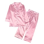 Baby Kids Sleepwear Pajamas Boys Girls Solid Color Outfits Set P 8t