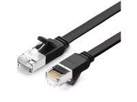 Ugreen platt nätverkskabel med metallkontakter, Ethernet RJ45, Cat.6, UTP, 3m (svart)