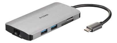 8-in-1 USB-C Hub with HDMI/Ethernet/Card Reader/Power Delivery