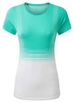 Ronhill T-Shirt Tech Marathon S/S pour Femme, Femme, T-Shirt, RH-005319, Grecgreen/Brwhite, 10-12