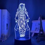Acrylic 3D Led Night Light Anime Slayer Agatsuma Zenitsu Figure for Kids Child Bedroom Decor Cool Kimetsu No Yaiba Lamp Gift,7 color (Color : Touch control, Emitting Color : DM07)