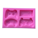 YFHBDJK Funny Joystick Shape Silicone Mold DIY Resin Charms Tools Handmade Game Controller Molds Resin Gamer Decor Jewelry Cabochons (Color : Pink)