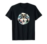 Wild Wolf Moon Howling Nature Lover Animal Spirit Print T-Shirt