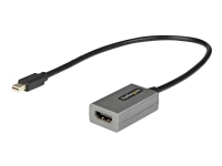 StarTech.com Mini DisplayPort to HDMI Adapter, mDP to HDMI Adapter Dongle, 1080p, Mini DisplayPort 1.2 to HDMI Monitor/Display, Mini DP to HDMI Video Converter, 12 Long Attached Cable - Thunderbolt 1/2 Compatible (MDP2HDEC) - Videokort - Mini Displa