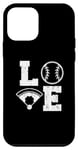 Coque pour iPhone 12 mini Love Baseball Player Designer de fans de baseball drôle