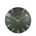 Thomas Kent Mulberry Wall Clock Olive Green 12" 30cm