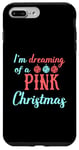 Coque pour iPhone 7 Plus/8 Plus Je rêve d'une joie de Noël rose