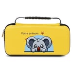 Etui pochette jaune Taperso pour Nintendo Switch Lite avec motif koala style kawaii personnalisable