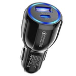 HORJOR Allume Cigare USB Chargeur Voiture USB C Adaptateur Prise Alumencigare USB A PD QC 3.0 Charge Rapide Compatible avec iPhone, Samsung Galaxy, Huawei, Xiaomi, Tablet
