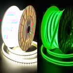 15m Självlysande arbetsljus 230V LED-strip - IP67, 180 LED/m, 11W/m, 1000 lm/m, 4000K - Kulör : Neutral
