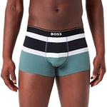 BOSS Men's Trunk Stripe Boxer Shorts, Dark Green302, M