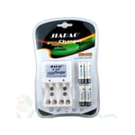 Trade Shop Traesio - Chargeur De Batterie Pour Piles Rechargeables Aa / Aaa / 9v A-613