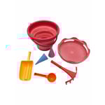 Sand SCHILDKRÖT® 7in1 Toys Hopfällbart hink-set, röd