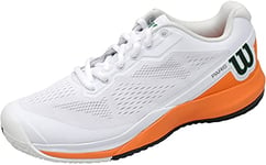 Wilson, Chaussures de Tennis Femme, RUSH PRO 3.5 PARIS W, Blanc/Orange/Noir, 40 2/3, pour tout type de courts, pour tous les types de Joueuses, WRS327730E070
