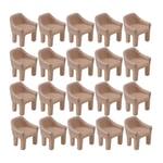 Mxfans 20PCS Khaki Model Chair Sand Table Building Railway Scenery Layout 1:75