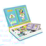 Janod - Magnéti'Book Histoire - Jeu Educatif Magnétique 60 Aimants + 12 Modèles - Jouet Enfant en Carton FSC - Développe Motricité Fine et Imagination - Dès 3 Ans