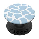 PopSockets Cow Print Pattern in Light Blue Pastel Blue PopSockets Swappable PopGrip