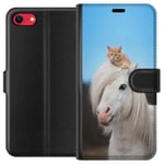 Apple iPhone 8 Sort Lommebokdeksel Katt och Häst