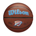 Wilson Ballon de Basket TEAM ALLIANCE, OKLAHOMA CITY THUNDER, intérieur/extérieur, cuir mixte taille : 7