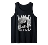 All You Need Sunset and a wolf I Love My wolf Wild Retro Tank Top