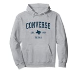 Converse Texas TX Vintage Sports Design Navy Print Pullover Hoodie