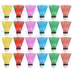 24 st färgade tennisbollar skumhuvud badmintonboll plastträningsplastbadminton blandade färger 6,5x8,3CM Assorted Color 6.5X8.3CM