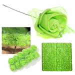 144Pcs Green Artificial Flower Roses,2cm Mini Foam Roses for Crafts Flowers for Valentine's day Party Decorative Wedding Bouquets Artificial Flower Garland Home Display Small Artificial Flowers