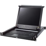 Aten 19" KVM-konsol med 17" LCD-skärm, 1U, tangentbord+touchpad