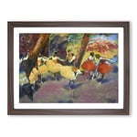 Before The Performance By Edgar Degas Classic Painting Framed Wall Art Print, Ready to Hang Picture for Living Room Bedroom Home Office Décor, Walnut A3 (46 x 34 cm)